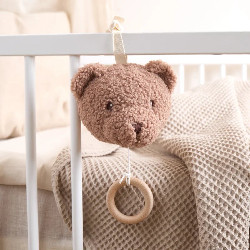 Bieco Musical Toy Bear Mika kontrastna viseča igrača z melodijo 1 kos