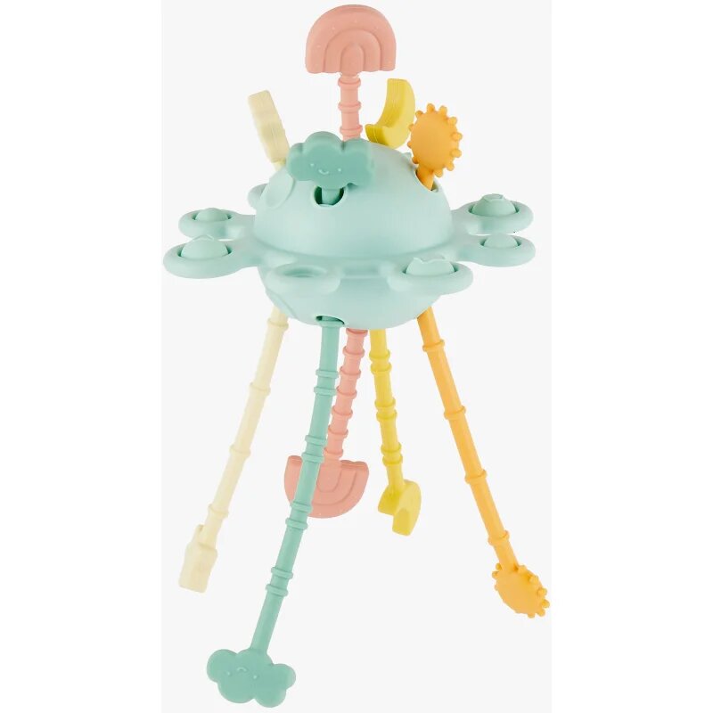 Bieco Silicone Activity Planet aktivnostna igrača 12 m+ Eucalyptus 1 kos