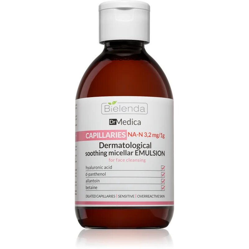 Bielenda Dr Medica Capillaries micelarno mleko za zmanšanje rdečice 250 ml