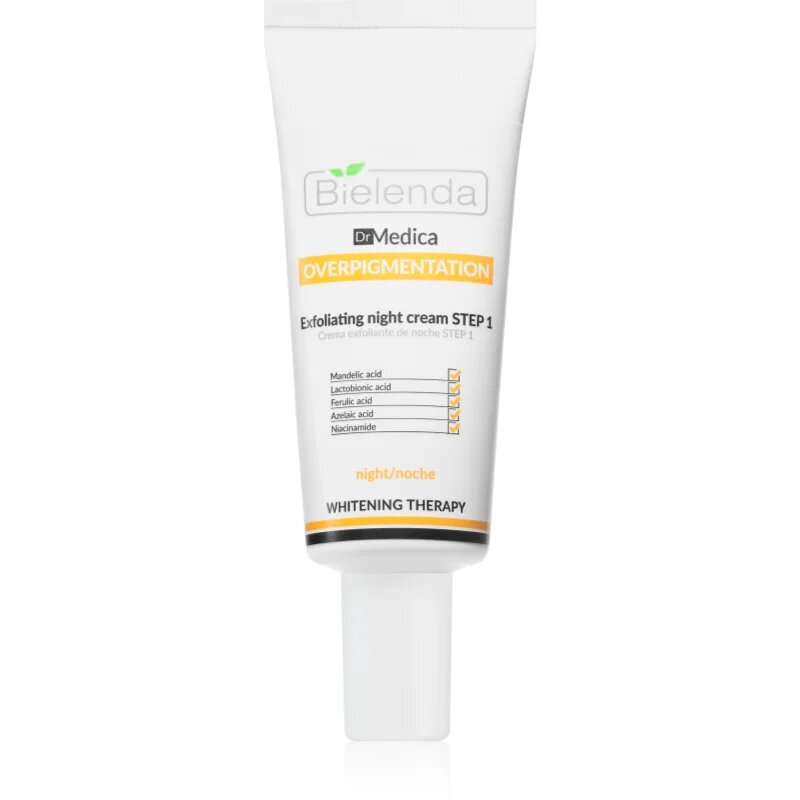 Bielenda Dr Medica Overpigmentation nočna krema za obraz z učinkom eksfoliacije 30 ml