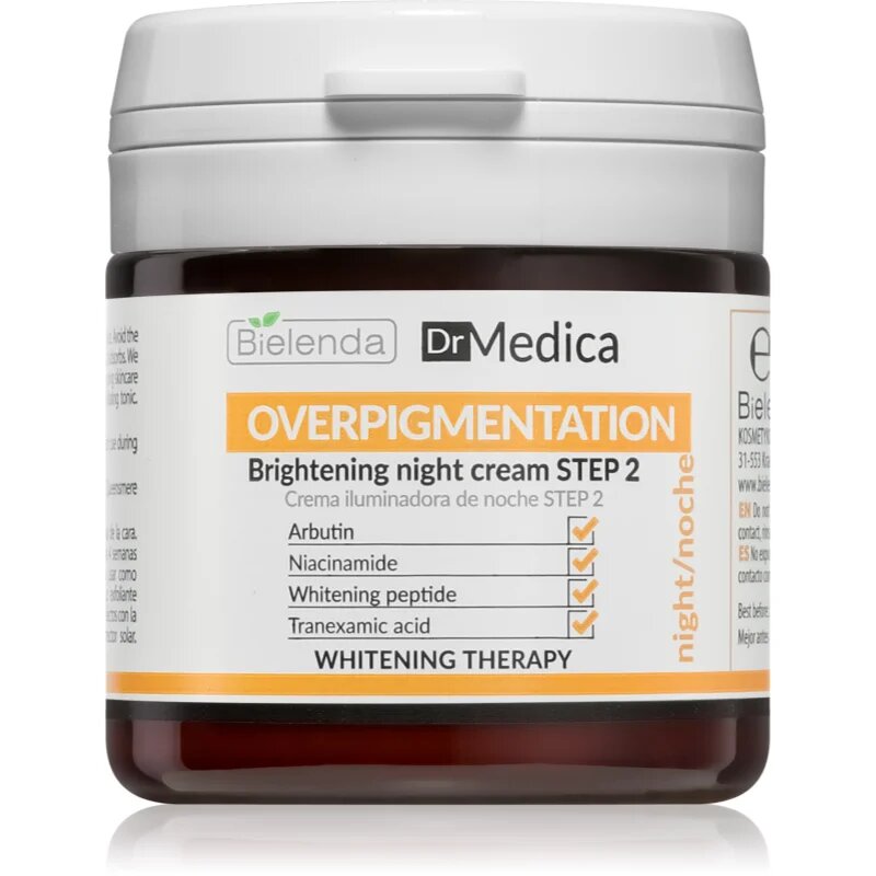 Bielenda Dr Medica Overpigmentation posvetlitvena nočna krema za kožo s hiperpigmentacijo 50 ml