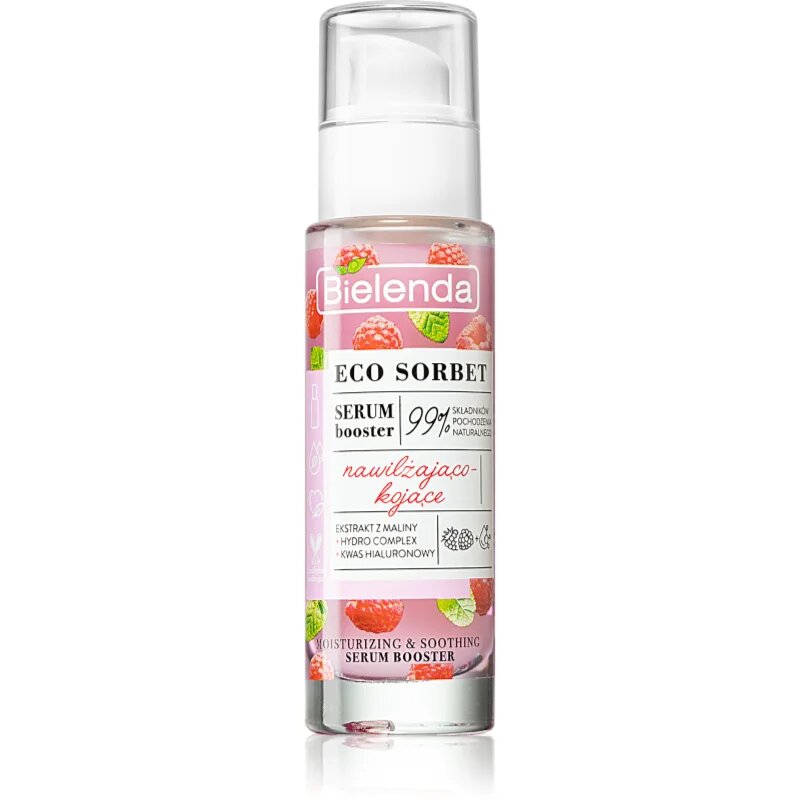 Bielenda Eco Sorbet Raspberry pomirjajoči vlažilni serum 30 ml