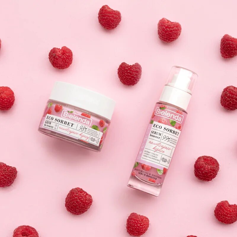 Bielenda Eco Sorbet Raspberry pomirjajoči vlažilni serum 30 ml