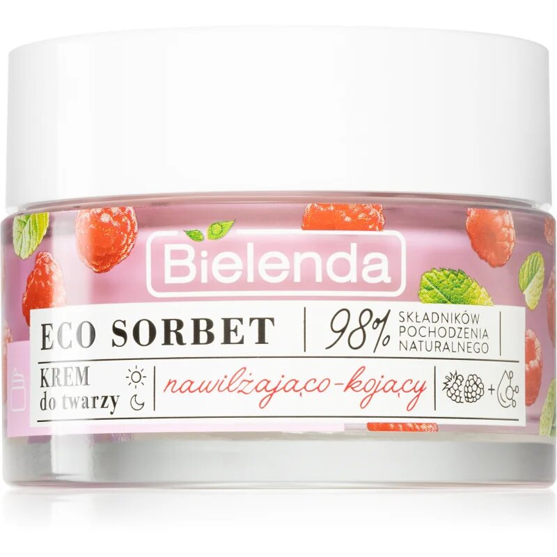 Bielenda Eco Sorbet Raspberry vlažilna in pomirjujoča krema za obraz 50 ml