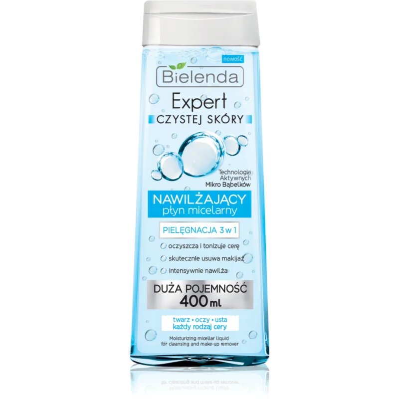 Bielenda Expert Pure Skin Moisturizing micelarna čistilna voda 3v1 400 ml