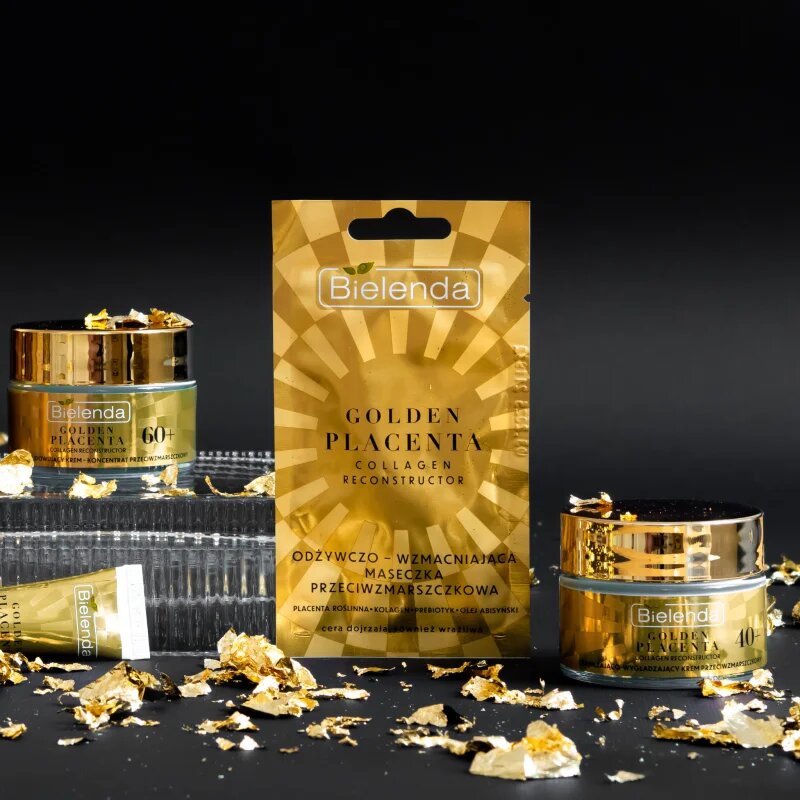 Bielenda Golden Placenta Collagen Reconstructor vlažilna in gladilna krema za obraz 40+ 50 ml