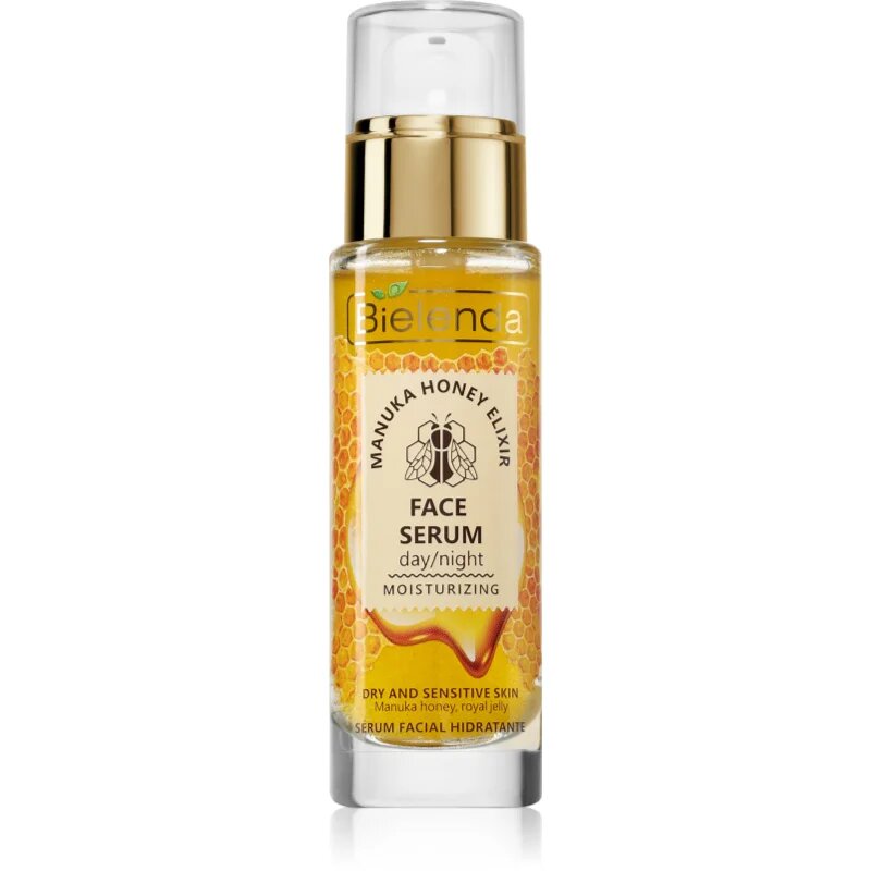 Bielenda Manuka Honey globinsko hranilni in vlažilni serum za suho in občutljivo kožo 30 g