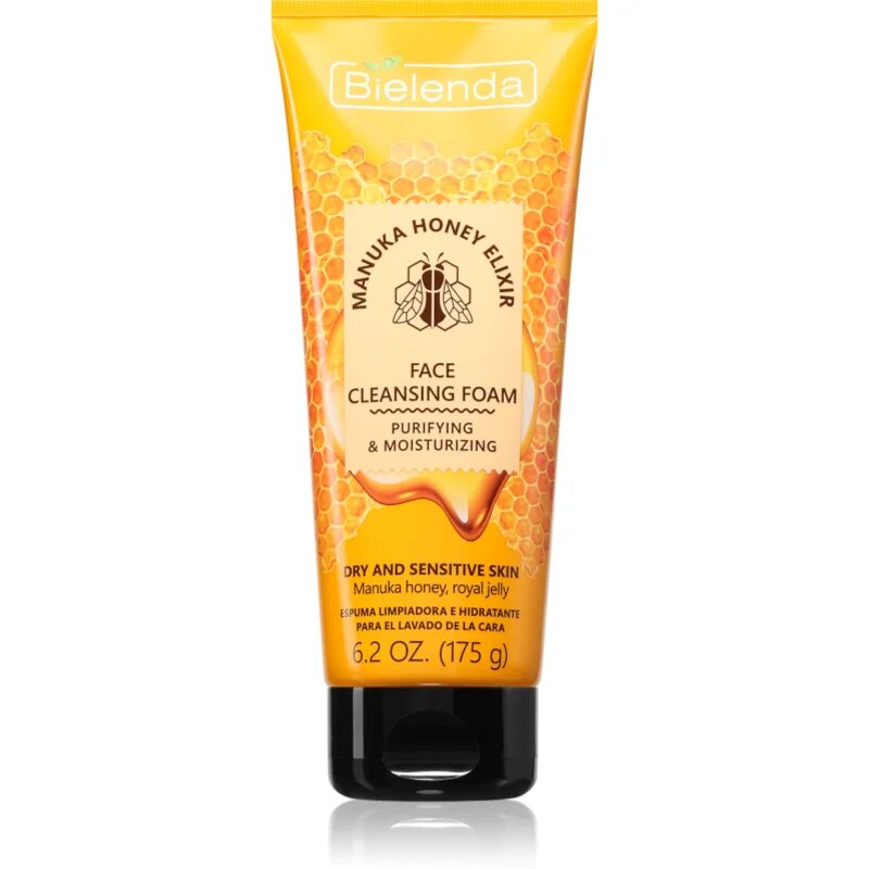 Bielenda Manuka Honey vlažilna čistilna pena za zelo suho in občutljivo kožo 175 g