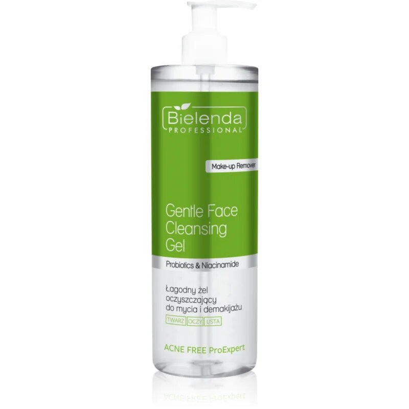 Bielenda Professional Acne Free ProExpert nežni čistilni gel za obraz in predel okoli oči 500 ml