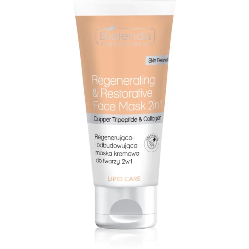 Bielenda Professional Lipid Care Regenerating & Restorative Face Mask 2in1 regeneracijska maska za obraz s kolagenom 150 ml