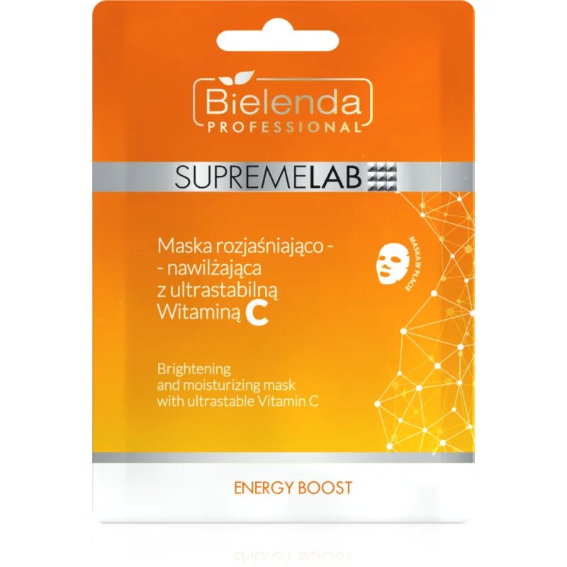 Bielenda Professional Supremelab Energy Boost revitalizacijska maska iz platna z vitaminom C 1 kos