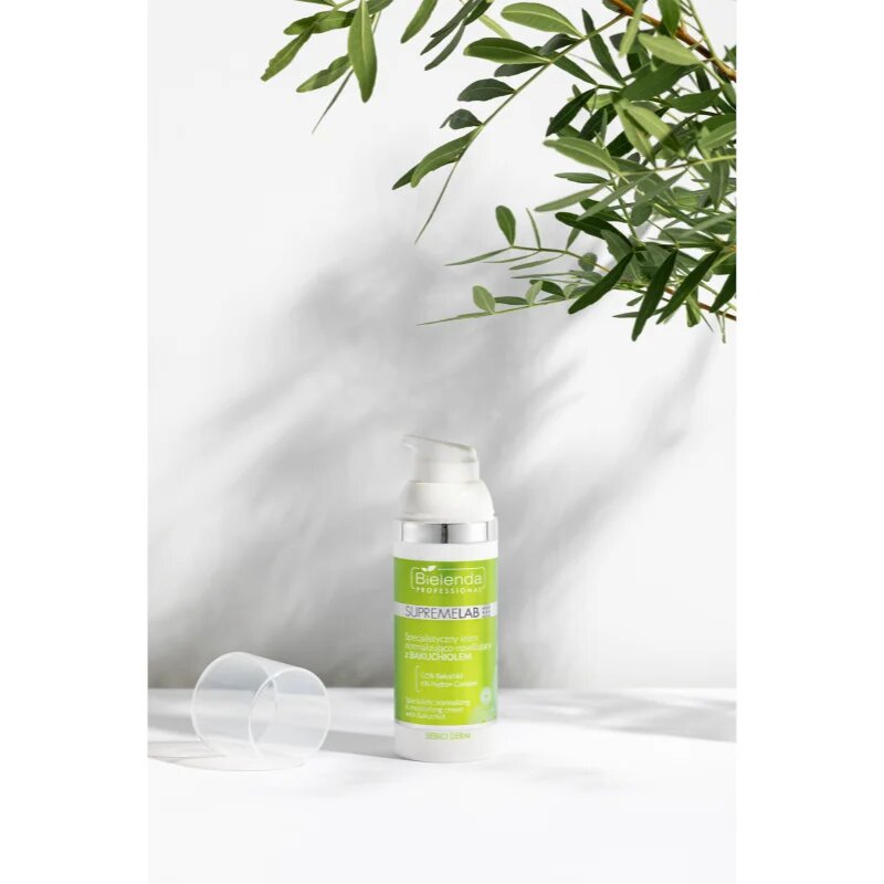 Bielenda Professional Supremelab Sebio Derm dnevna krema za normalizacijo kože 05% Bakuchiol & 6% Hydro Complex 50 ml