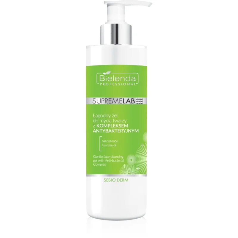Bielenda Professional Supremelab Sebio Derm nežni čistilni gel Antibacterial Complex 190 g