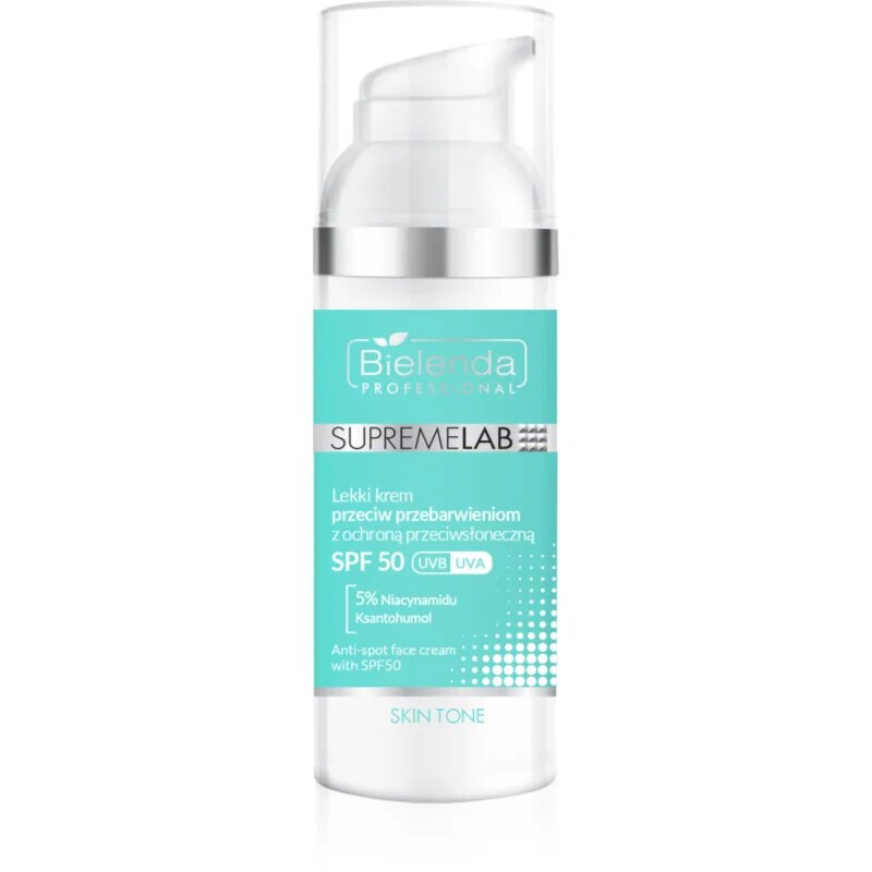Bielenda Professional Supremelab Skin Tone dnevna krema proti pigmentnim madežem SPF 50 50 ml