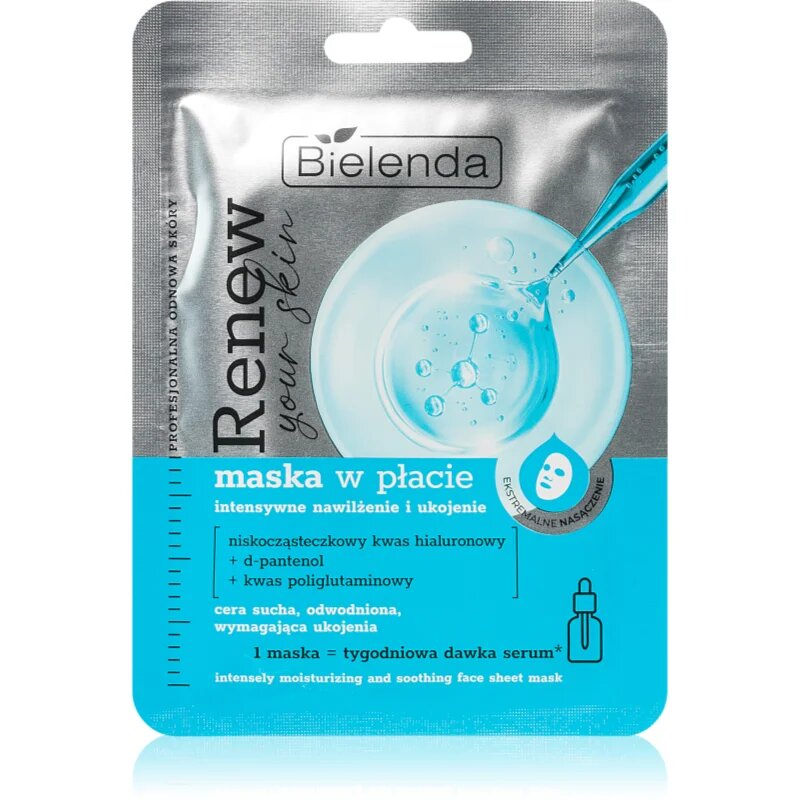 Bielenda Renew Your Skin vlažilna tekstilna maska 18 g