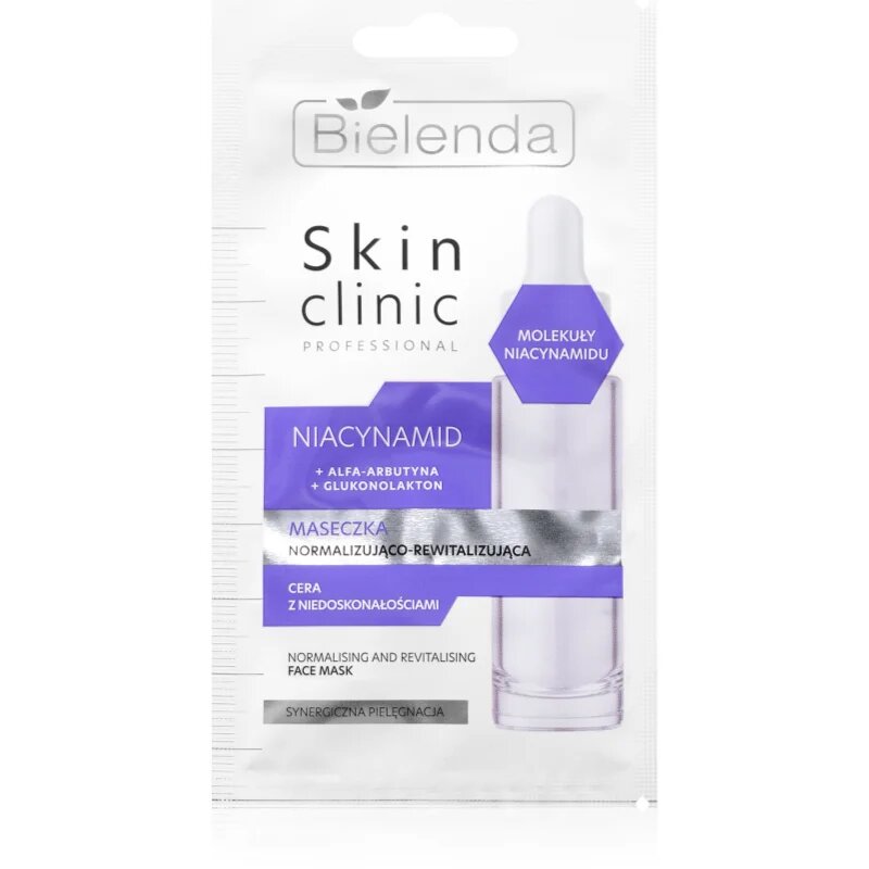 Bielenda Skin Clinic Professional Niacinamide nočna revitalizacijska maska za obnovo kože za problematično kožo akne 8 g