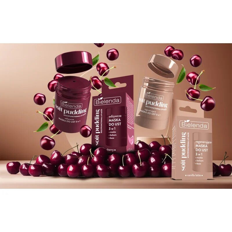 Bielenda Soft Pudding regeneracijska maska za ustnice Very Cherry 12 g