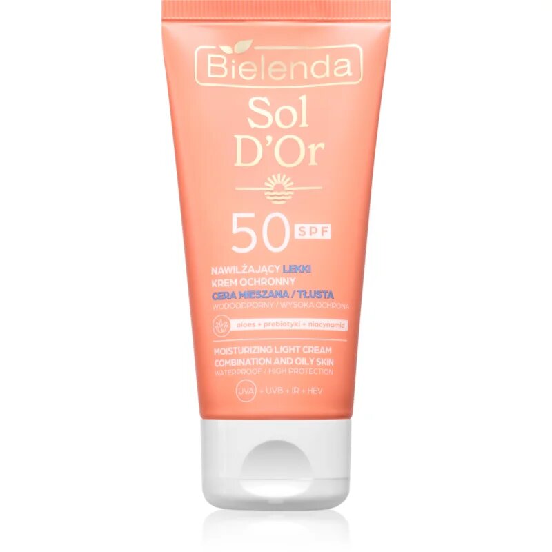 Bielenda Sol D’or vodoodporna krema za sončenje za obraz SPF 50 50 ml