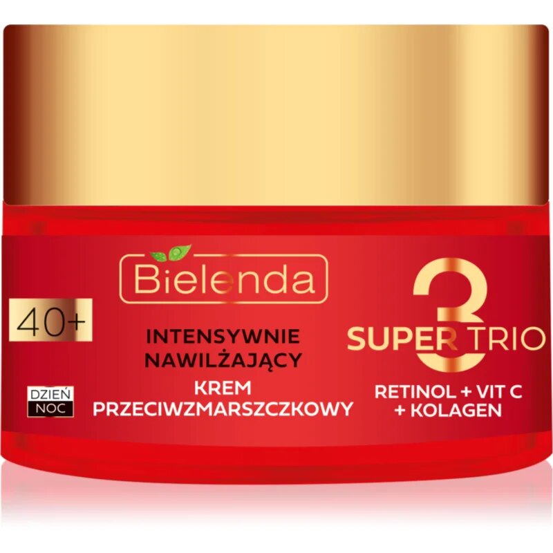 Bielenda Super Trio intenzivna vlažilna krema proti gubam 40+ 50 ml