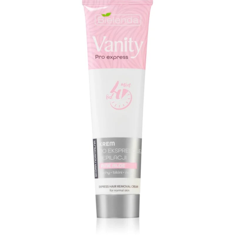 Bielenda Vanity Pro Express depilacijska krema za roke pazduhe in predel bikinija za občutljivo kožo Pink Aloe 75 ml