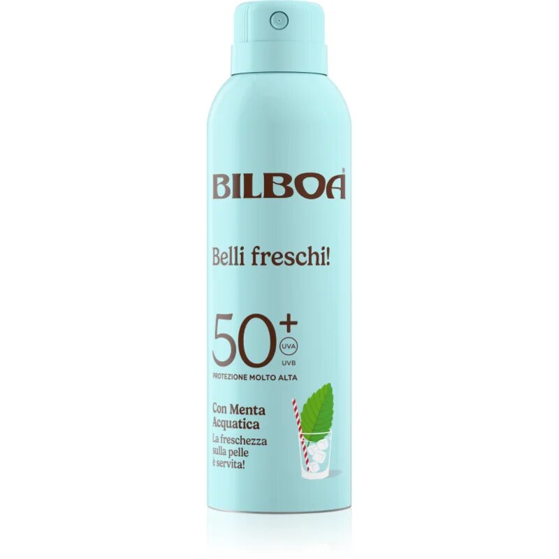 Bilboa Belli Freschi pršilo za sončenje z meto SPF 50+ 150 ml
