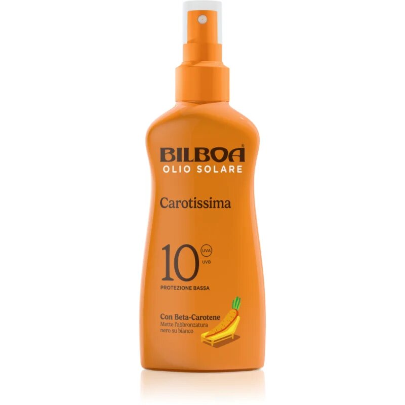 Bilboa Carotissima Olio olje v pršilu za sončenje z betakarotenom SPF 10 200 ml
