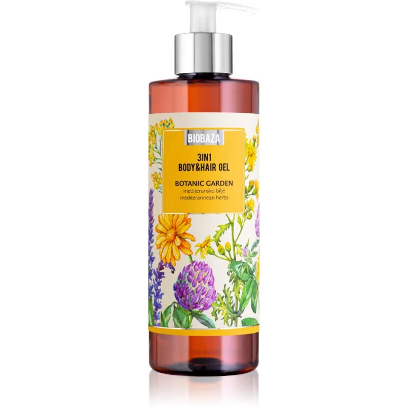 BIOBAZA 3in1 Body&Hair Gel Botanic Garden šampon balzam in gel za prhanje 3v1 400 ml