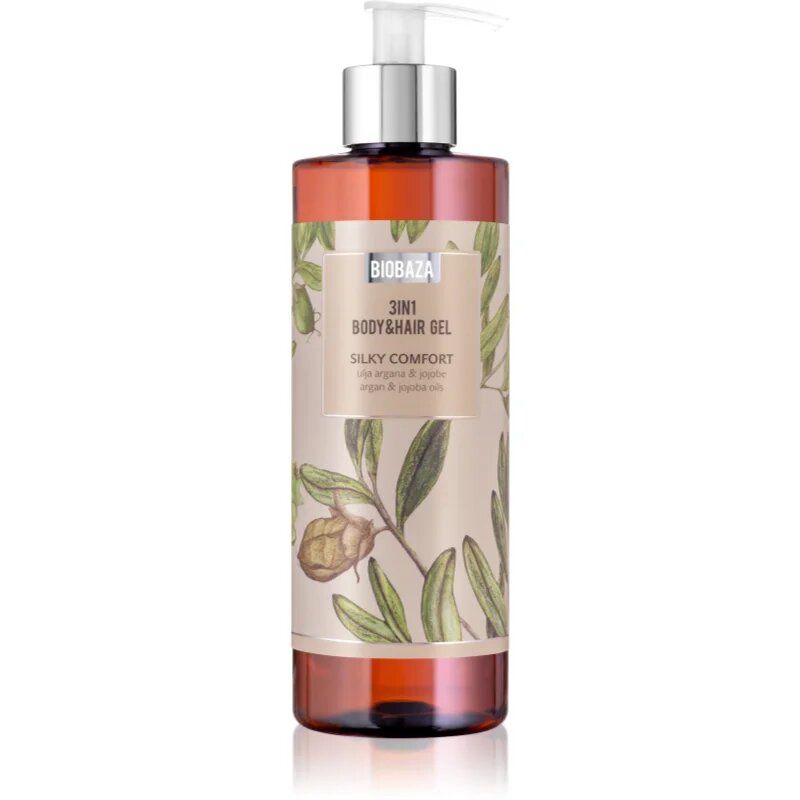 BIOBAZA 3in1 Body&Hair Gel Silky Comfort šampon balzam in gel za prhanje 3v1 400 ml