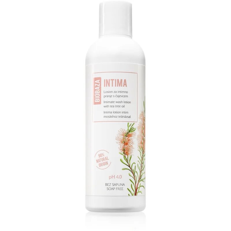 BIOBAZA Intima losjon za prhanje za intimno higieno s tea tree oljem 200 ml
