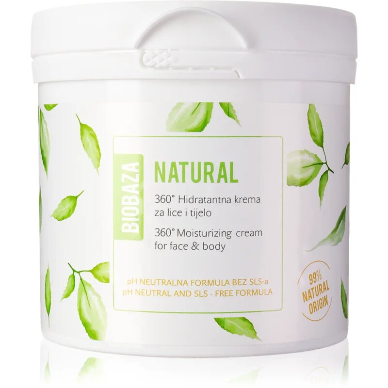BIOBAZA Natural vlažilna krema za obraz in telo 500 ml