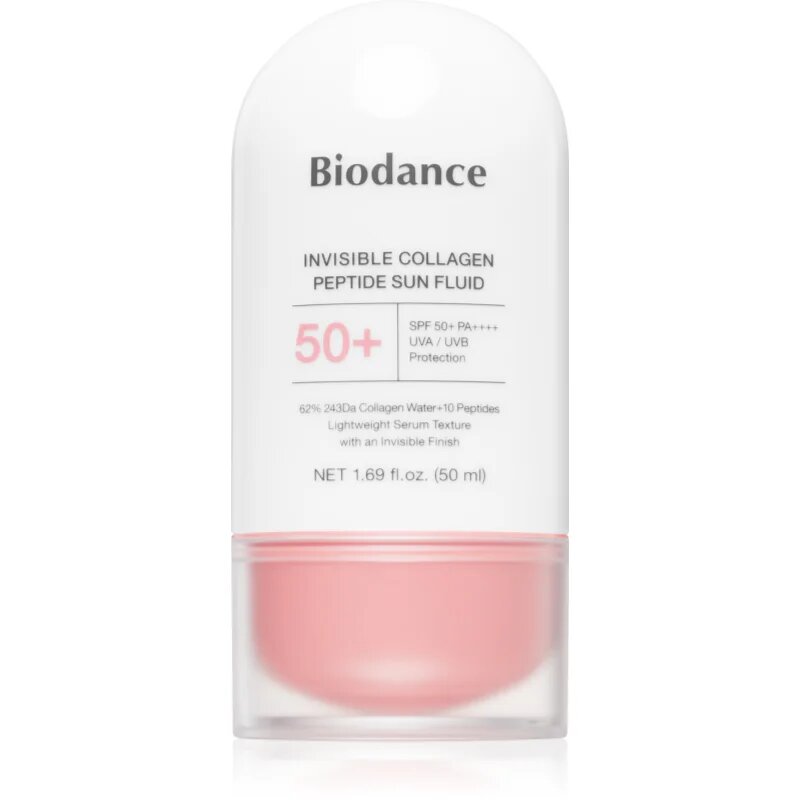 Biodance Invisible Collagen Peptide Sun Fluid emulzija za sončenje s kolagenom SPF 50+ 50 ml
