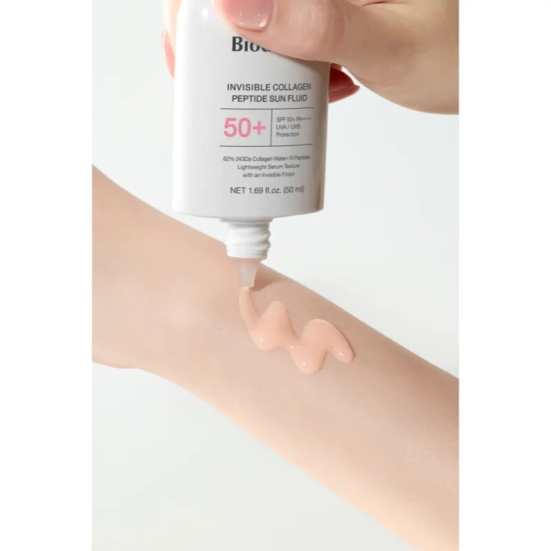 Biodance Invisible Collagen Peptide Sun Fluid emulzija za sončenje s kolagenom SPF 50+ 50 ml