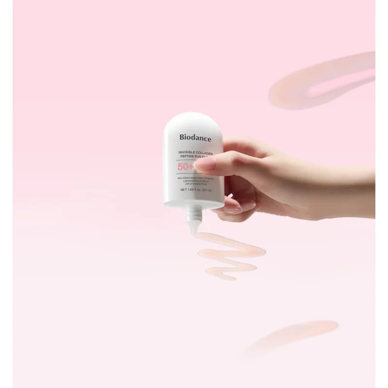 Biodance Invisible Collagen Peptide Sun Fluid emulzija za sončenje s kolagenom SPF 50+ 50 ml
