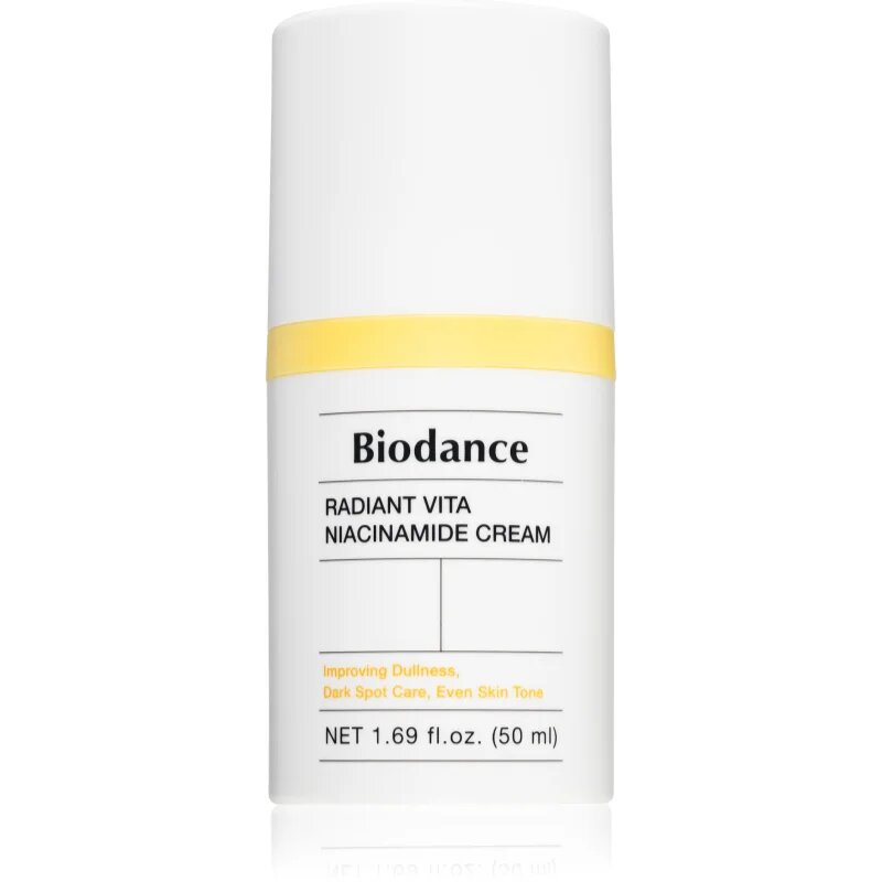 Biodance Radiant Vita Niacinamide Cream vlažilna in hranilna krema za posvetlitev in zgladitev kože 50 ml