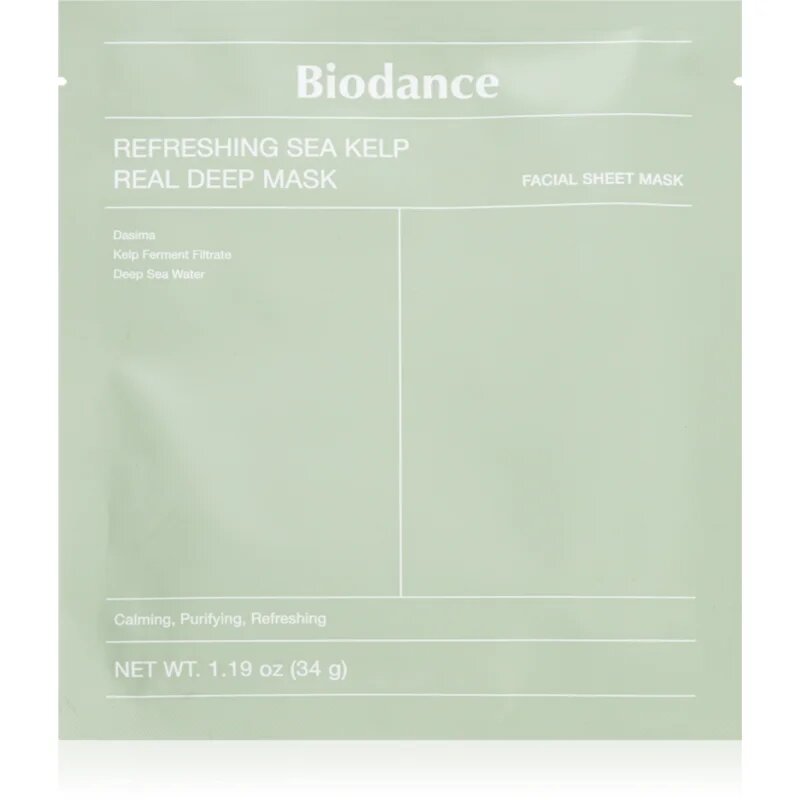 Biodance Refreshing Sea Kelp Real Deep Mask intenzivna hidrogelna maska z izvlečki morskih alg 1 kos