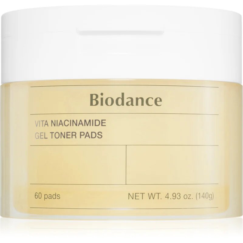 Biodance Vita Niacinamide tonizirajoče blazinice s posvetlitvenim učinkom 60 kos