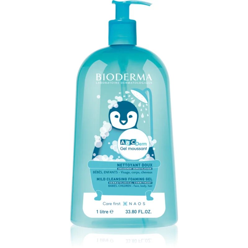Bioderma ABC Derm Mild Cleansing Foaming Gel gel za prhanje za otroke 1000 ml