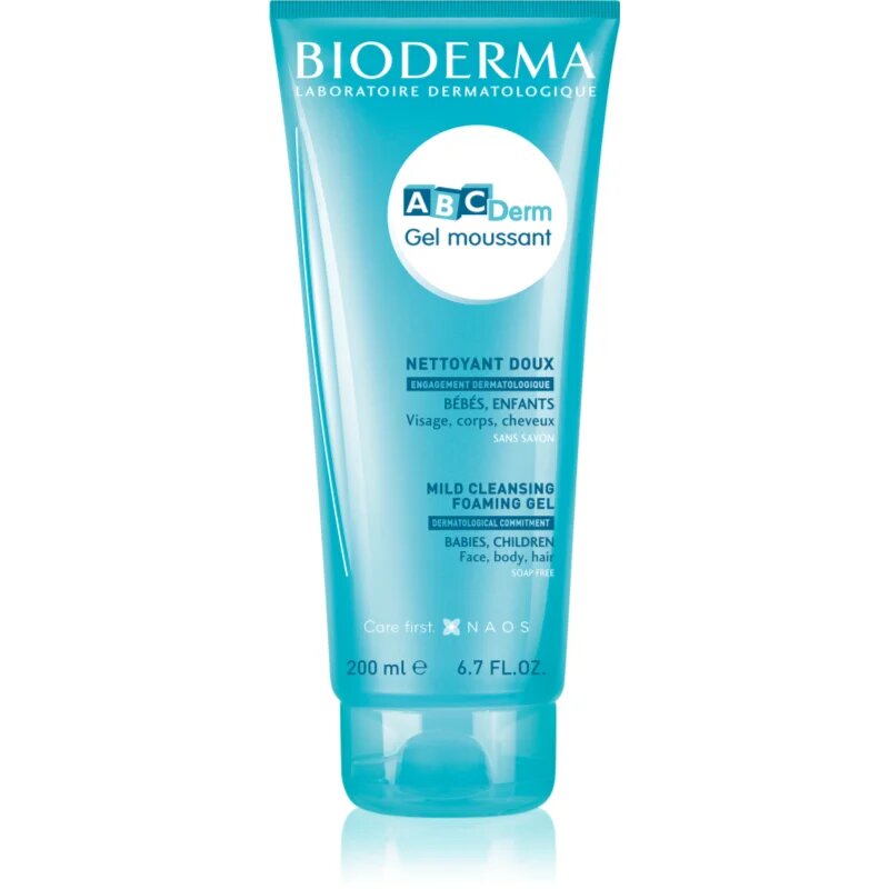 Bioderma ABC Derm Mild Cleansing Foaming Gel gel za prhanje za otroke 200 ml