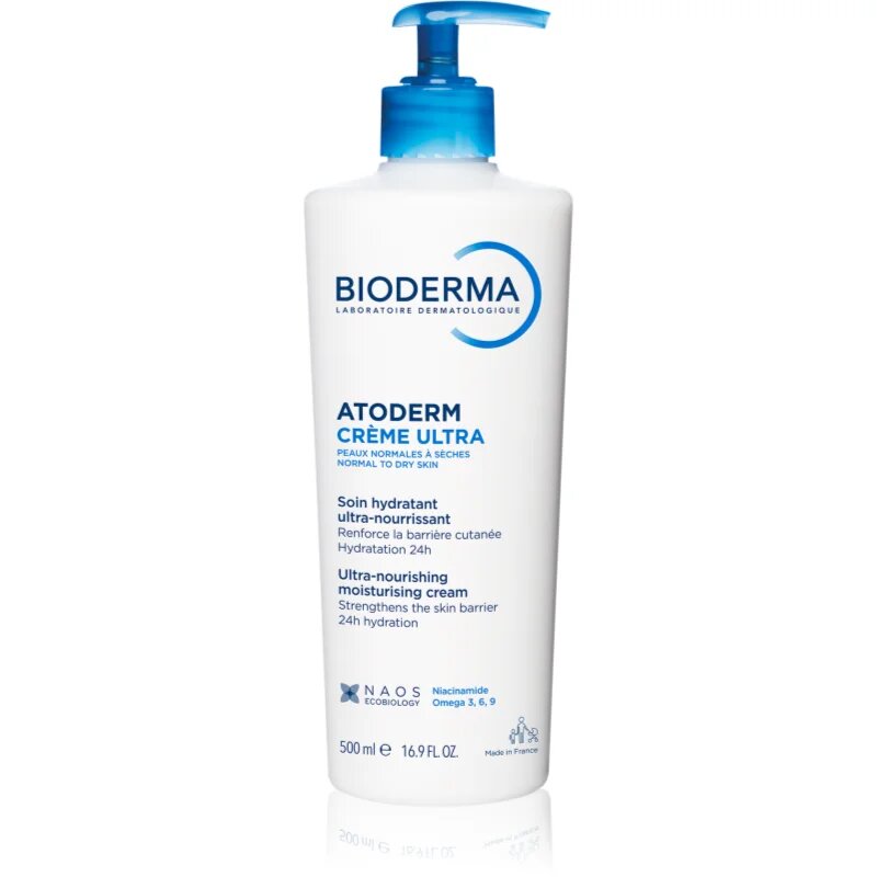 Bioderma Atoderm Créme Ultra hranilna krema za telo za normalno do suho občutljivo kožo brez dodanih dišav 500 ml