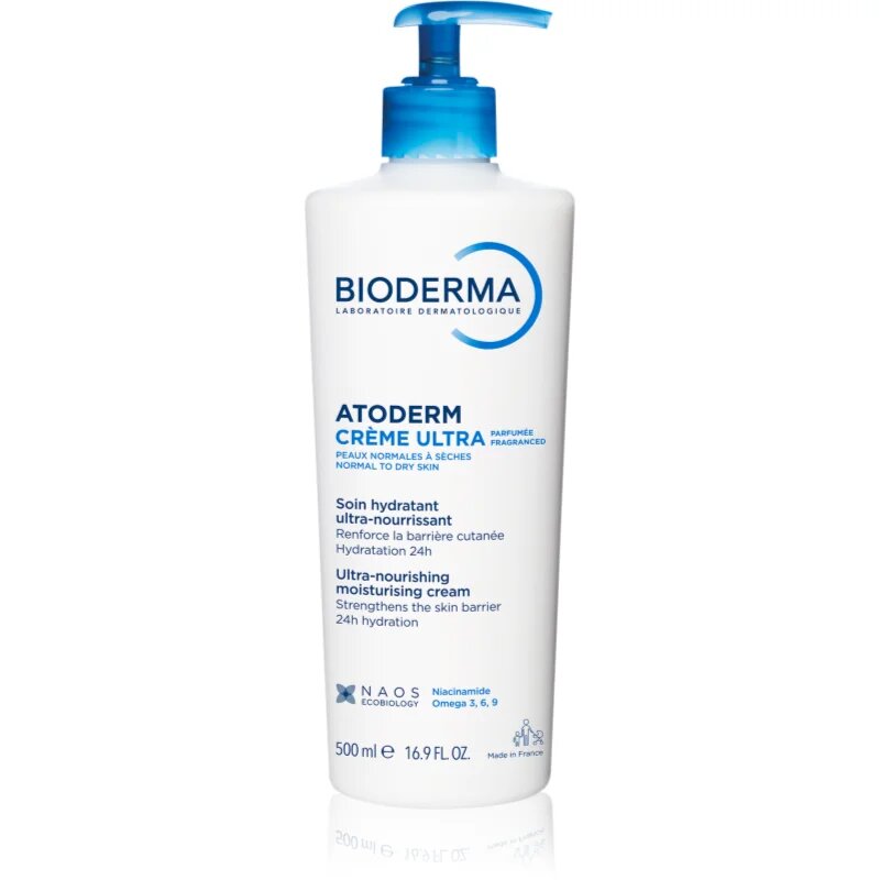 Bioderma Atoderm Créme Ultra hranilna krema za telo za normalno do suho občutljivo kožo odišavljen 500 ml