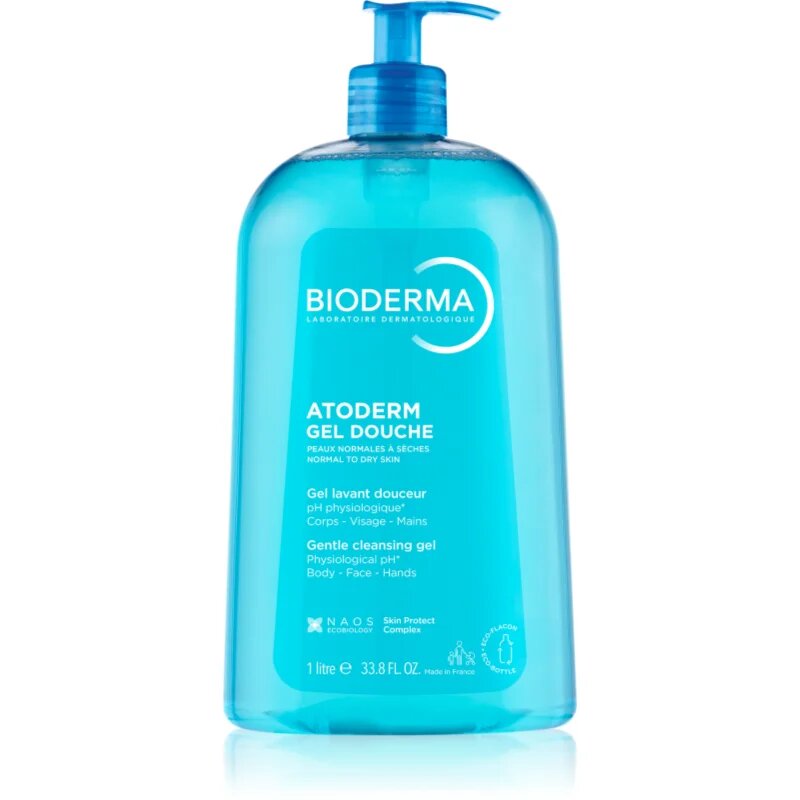 Bioderma Atoderm Gel nežni gel za prhanje za suho in občutljivo kožo 1000 ml