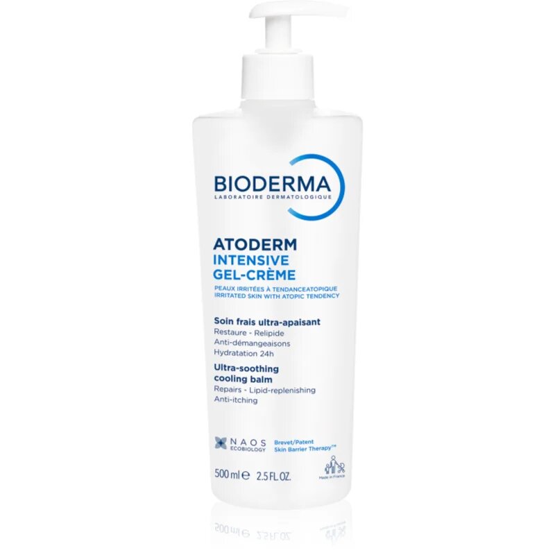 Bioderma Atoderm Intensive Gel-Cream pomirjevalna nega za zelo občutljivo suho in atopično kožo 500 ml