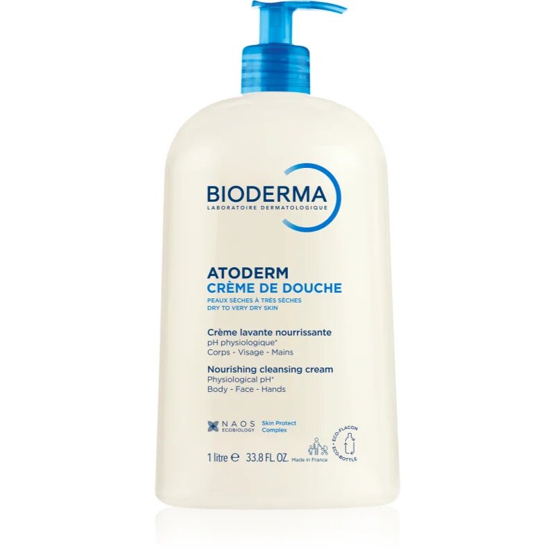 Bioderma Atoderm Shower Cream hranilna krema za prhanje za normalno in suho občutljivo kožo 1000 ml