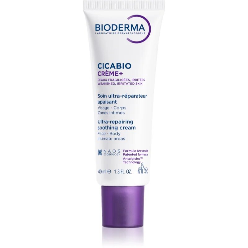 Bioderma Cicabio Créme+ pomirjujoča in obnovitvena nega za zdravljenje ran 40 ml