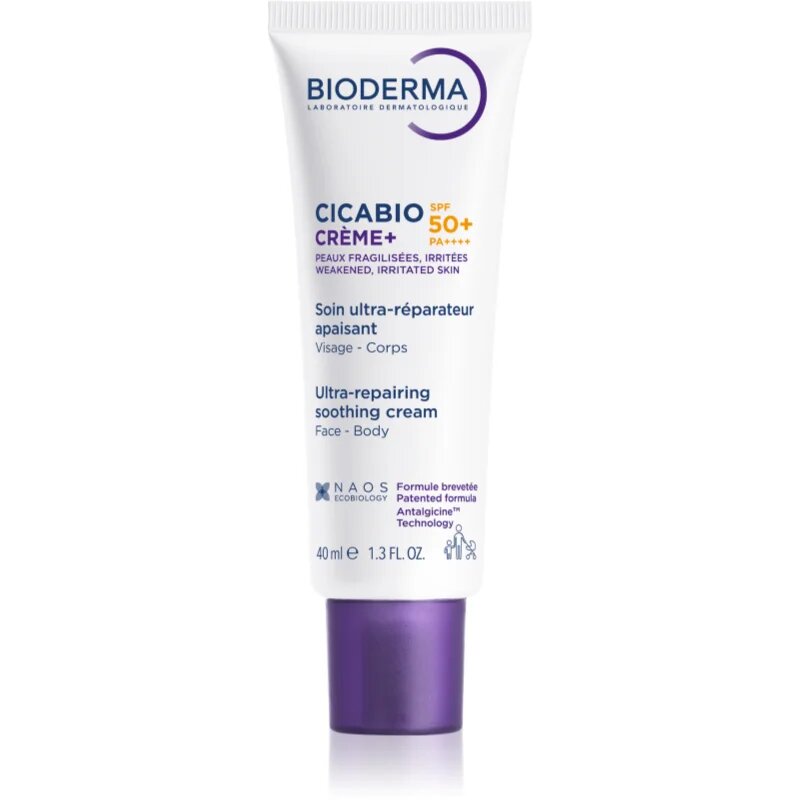 Bioderma Cicabio Créme+ SPF 50+ krema za obraz SPF 50+ 40 ml