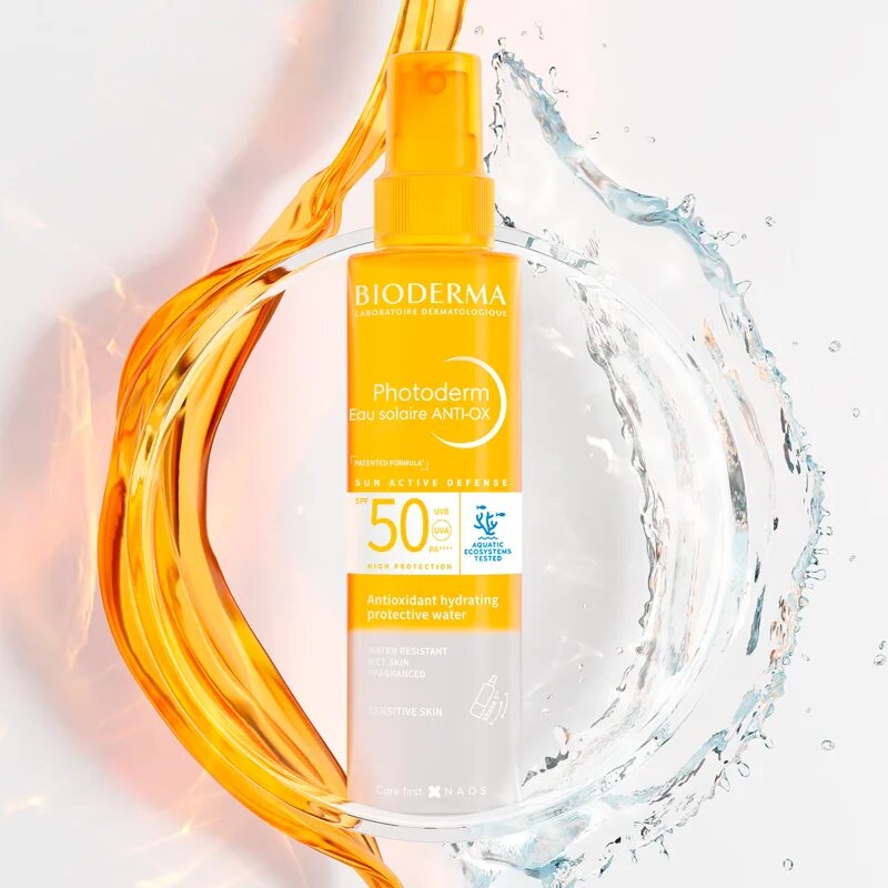 Bioderma Photoderm Eau solaire ANTI-OX pršilo za sončenje SPF 50 200 ml