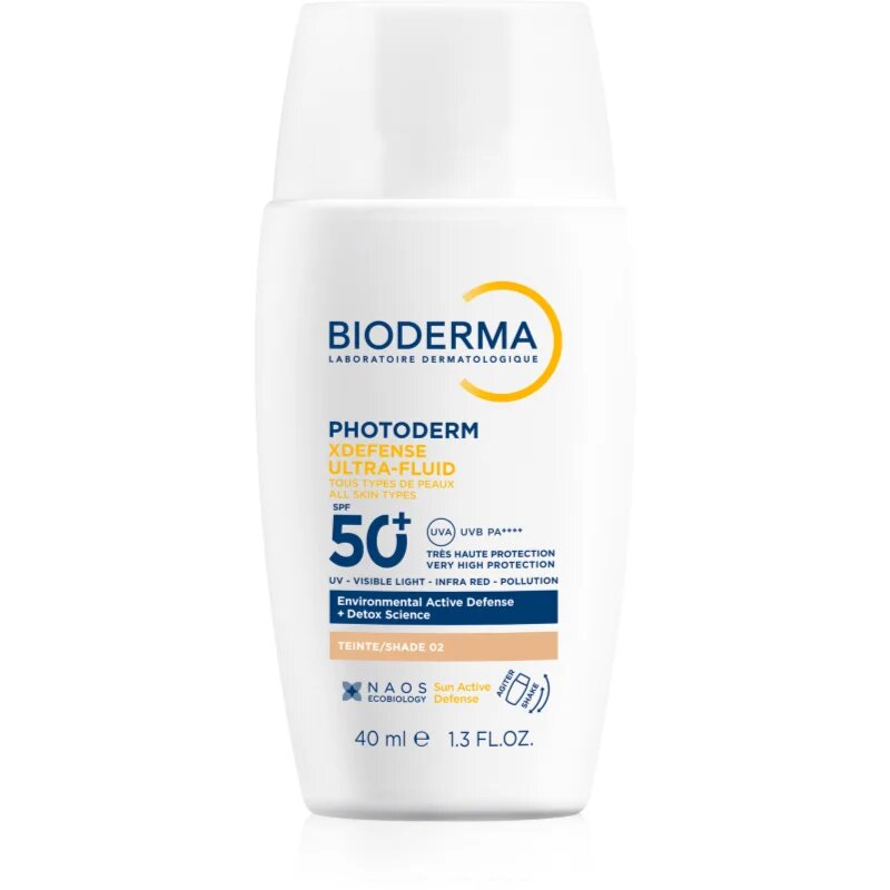 Bioderma Photoderm XDefense Tinted zaščitni tonirani fluid za obraz SPF 50+ odtenek 02 Light 40 ml