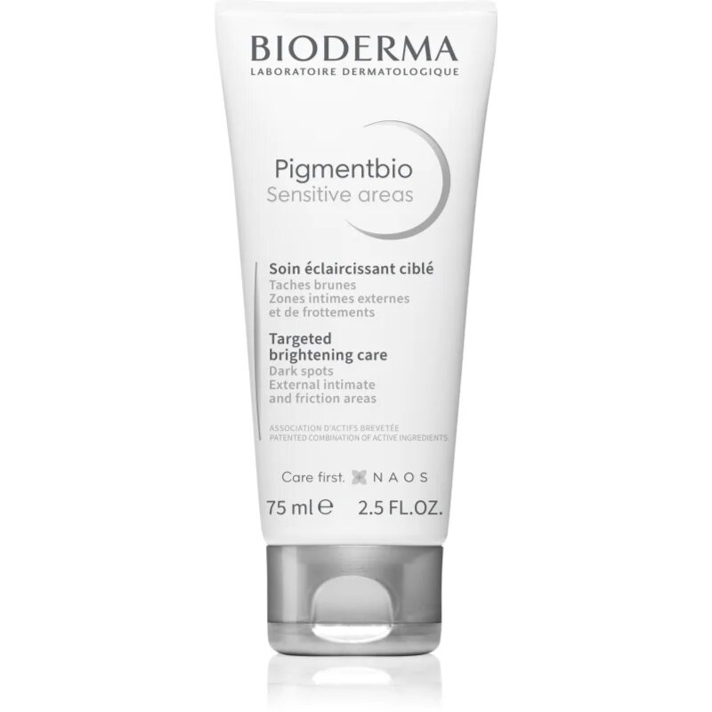 Bioderma Pigmentbio Sensitive Areas posvetlitvena krema za telo proti temnim madežem 75 ml