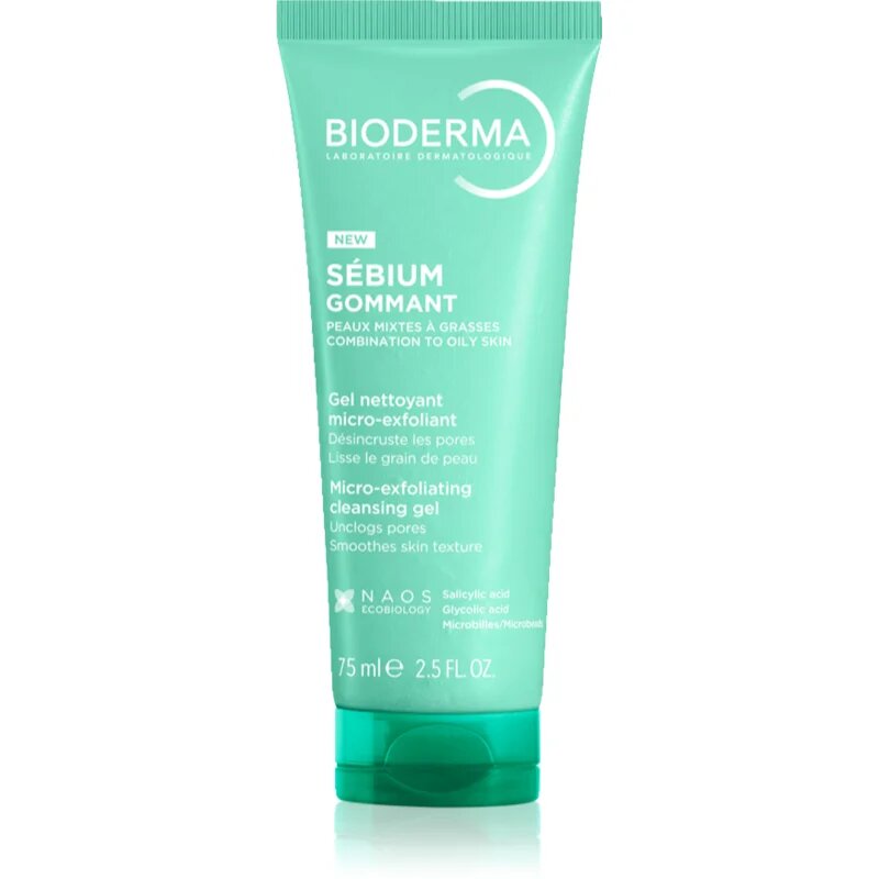 Bioderma Sébium Exfoliating Purifying Gel čistilni piling za mastno in mešano kožo 75 ml