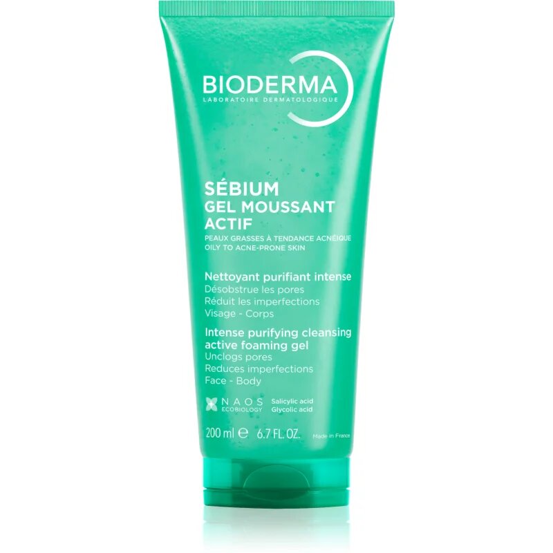 Bioderma Sébium Gel Moussant Actif globoko čistilni gel za mastno in problematično kožo 200 ml